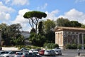 Bocca della Verita, Forum Boarium with Temple of Hercules Victor, Tempio di Portuno - Fountain of Tritons in Rome, Italy Royalty Free Stock Photo